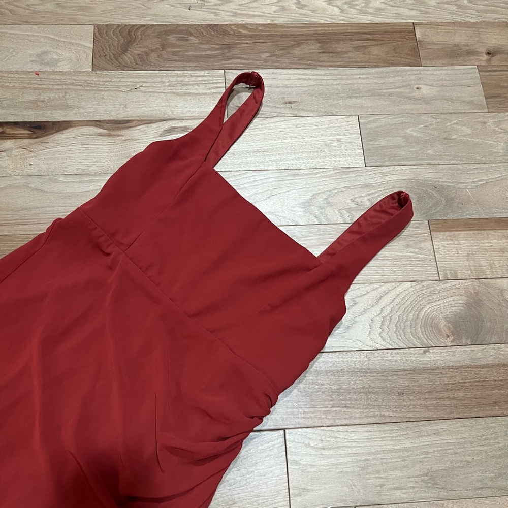 Lulus Disposition Rust Ruched Maxi Dress - Picture 6 of 11